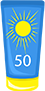 Use roupas leves e protetor solar